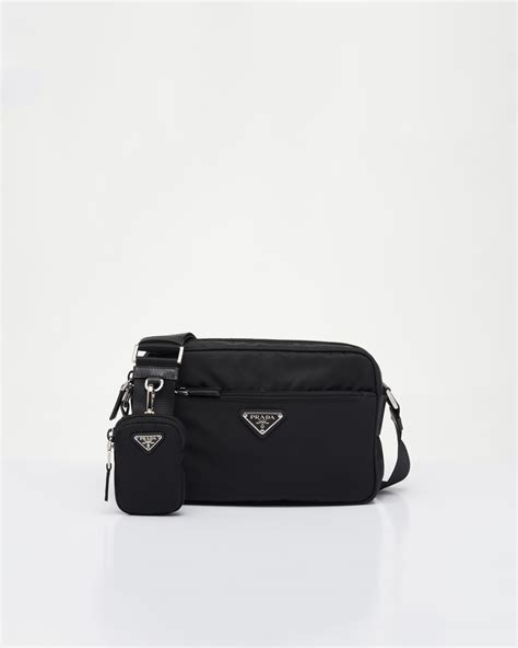 prada monogram black nylon shoulder bag|prada black nylon crossbody bag.